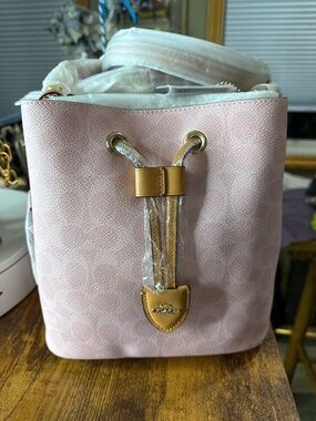 NWT Coach Pink Rowan Bucket Bag